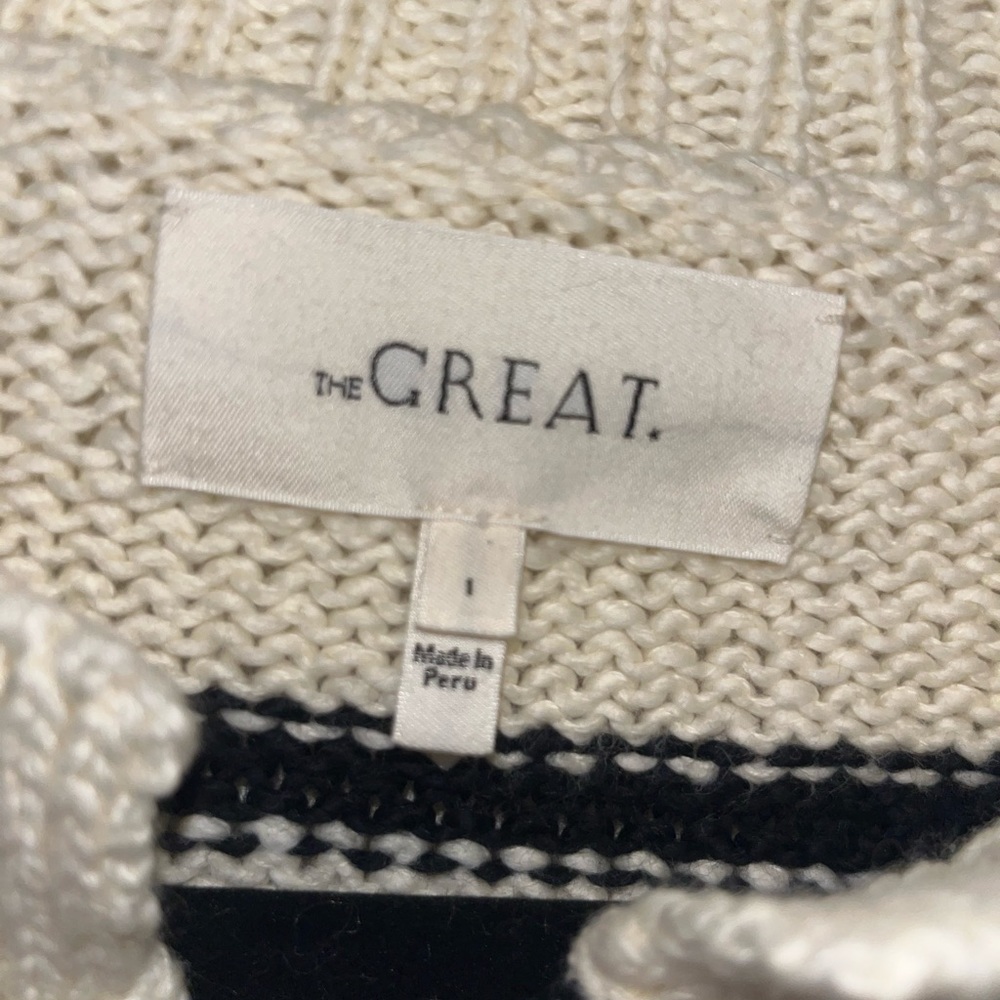The Great. the Sea Stripe Lace-Up Sweater - Picture 7 of 9